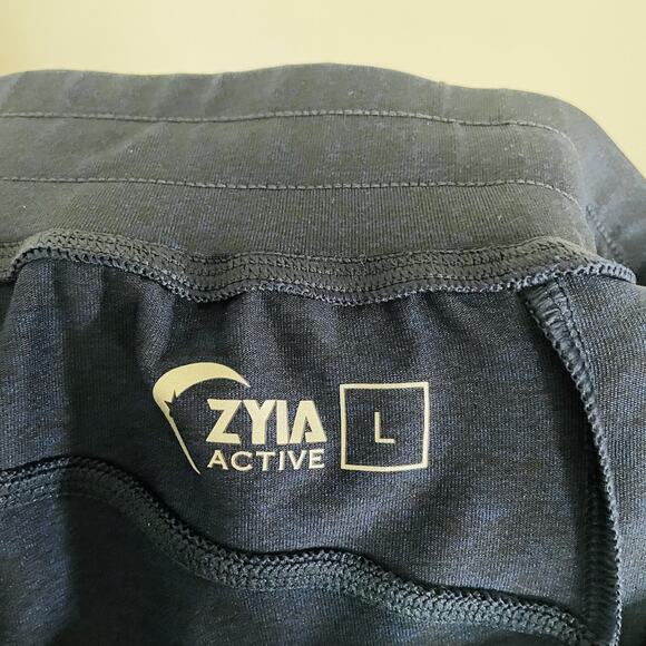 Zyia Active Cozy Jogger Pants Pull On Size Large Drawstring Navy Blue Athleisure - Picture 7 of 7